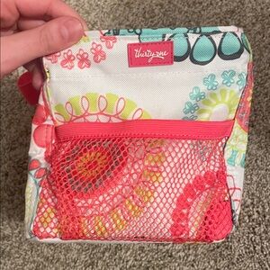 Thirty-One Floral Cosmetic Bag with Pink Accents